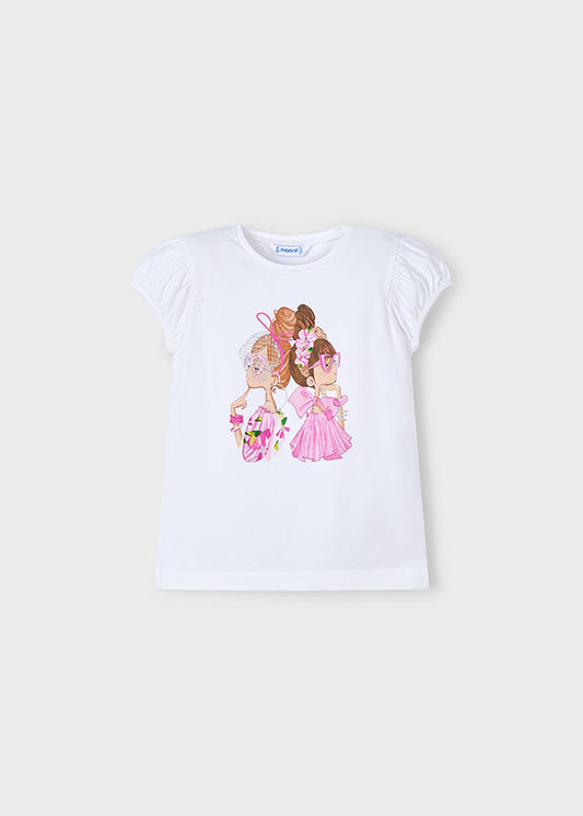 Mayoral Girls Doll Print T-shirt