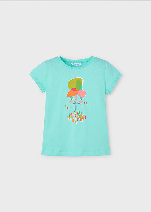 Mayoral Girls Colourful Print T-shirt