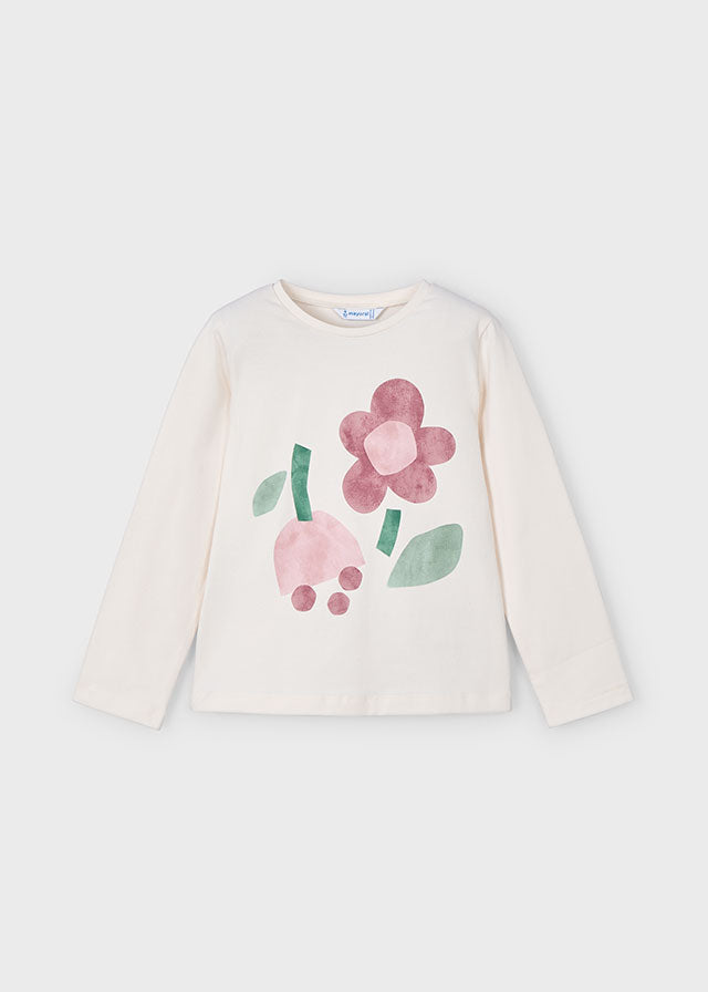 Mayoral Girls Floral Print Shirt