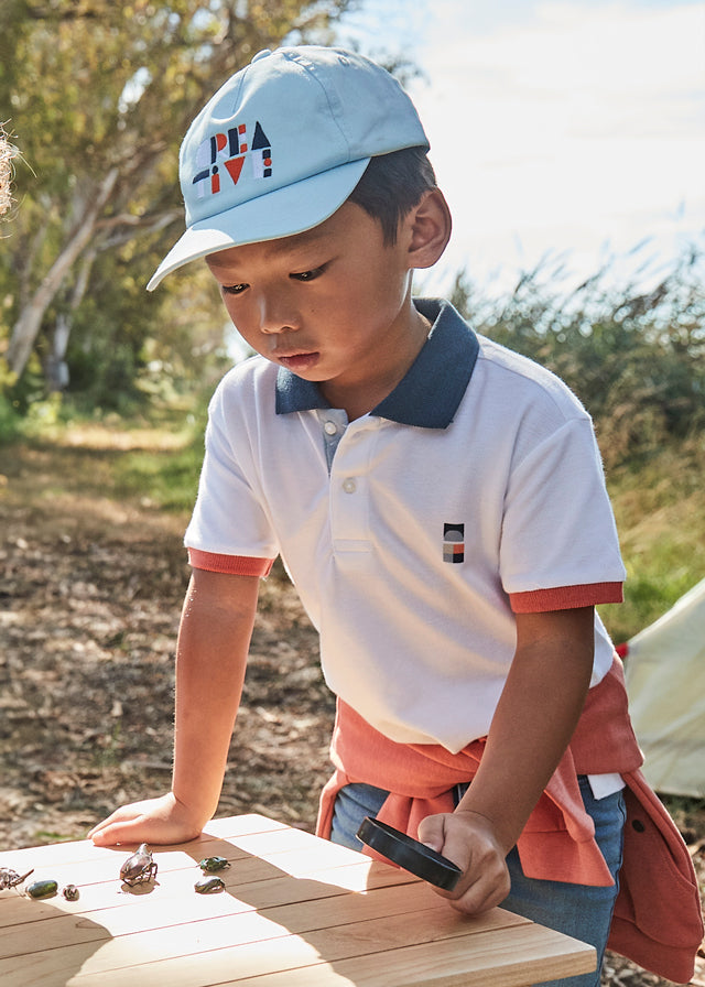 Mayoral Boys White Playful Polo