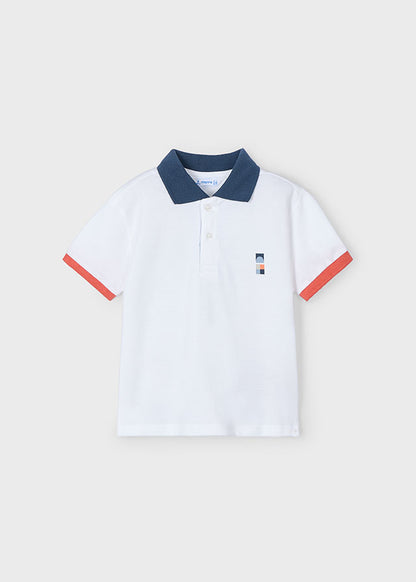 Mayoral Boys White Playful Polo