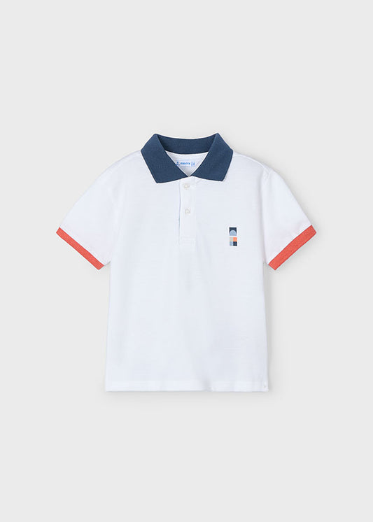 Mayoral Boys White Playful Polo