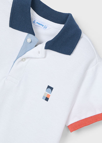 Mayoral Boys White Playful Polo