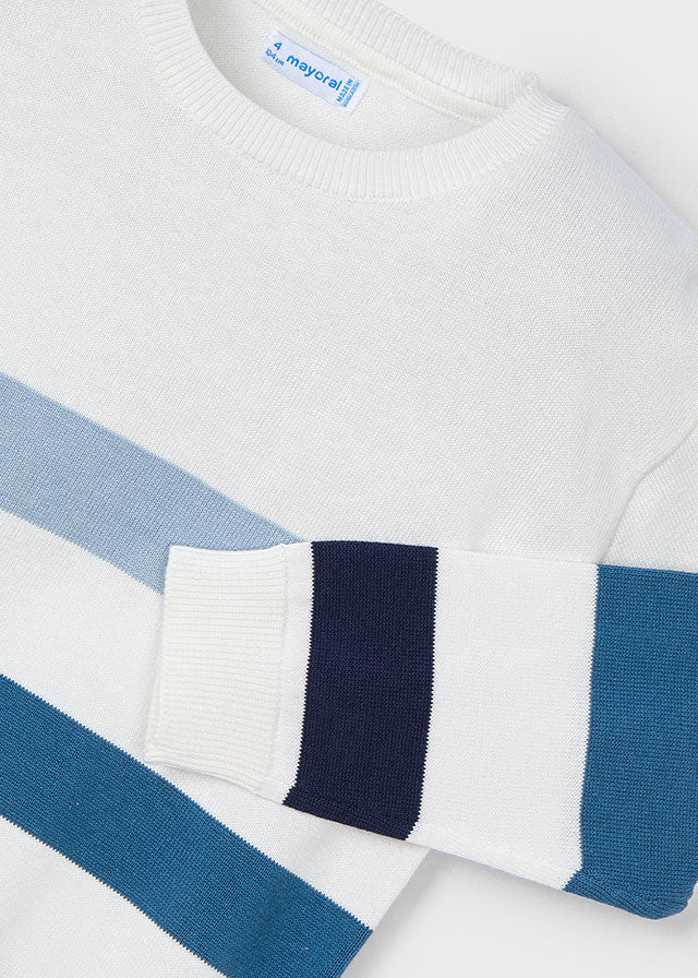 Mayoral Boys Blue Striped Jumper