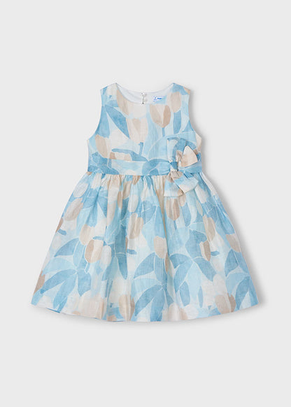 Mayoral Girls Printed Dress with Bow