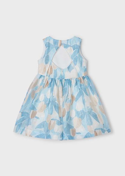 Mayoral Girls Printed Dress with Bow