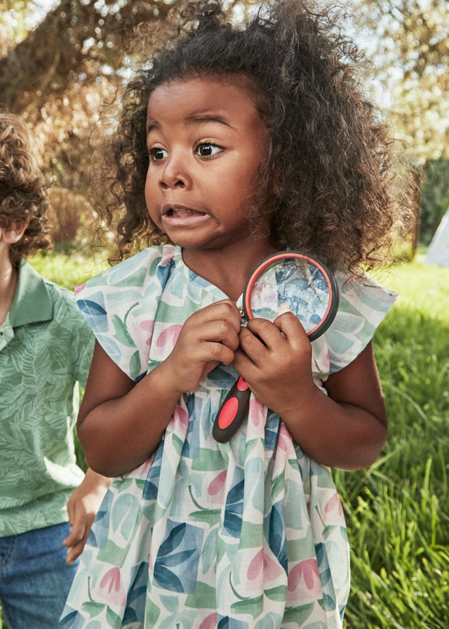 Mayoral Girls Mint Printed Dress