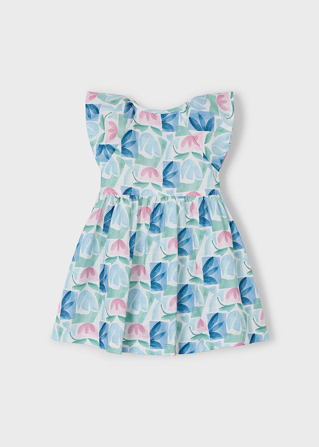 Mayoral Girls Mint Printed Dress