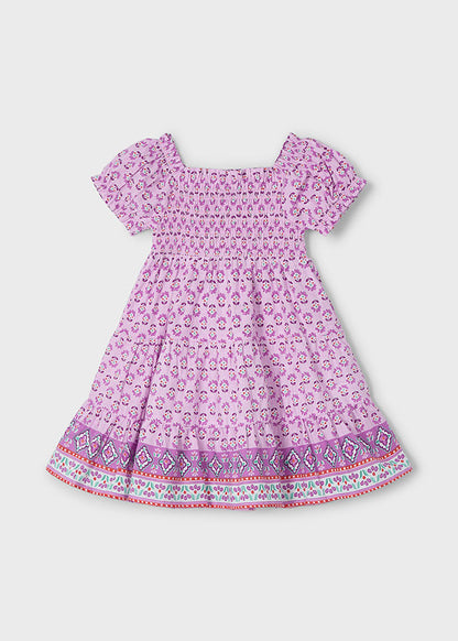 Mayoral Girls Floral Print Smock Dress