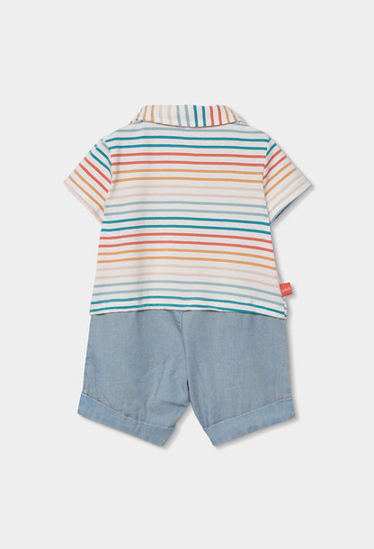 Boboli Baby Boys Stripes Playsuit