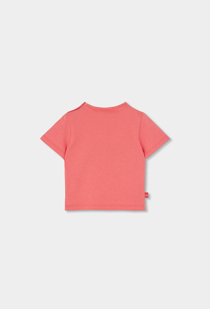 Boboli Baby Girls Coral Stripes Top and Shorts Set