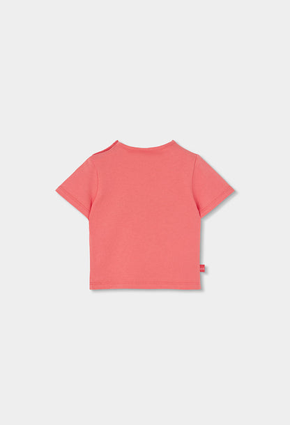 Boboli Baby Girls Coral Stripes Top and Shorts Set