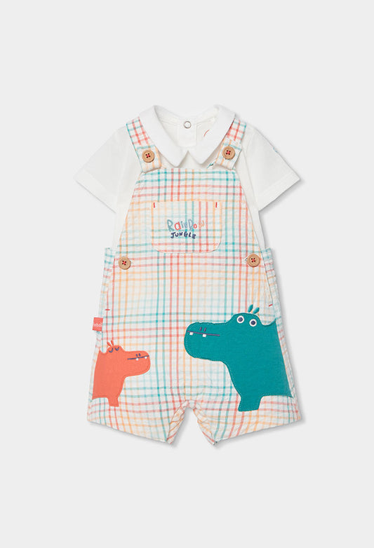 Boboli Baby Boys Colourful Short Dungaree Set