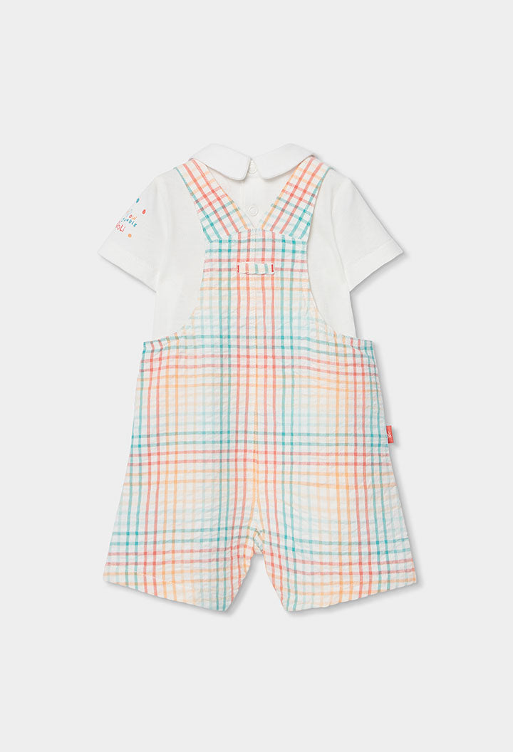 Boboli Baby Boys Colourful Short Dungaree Set