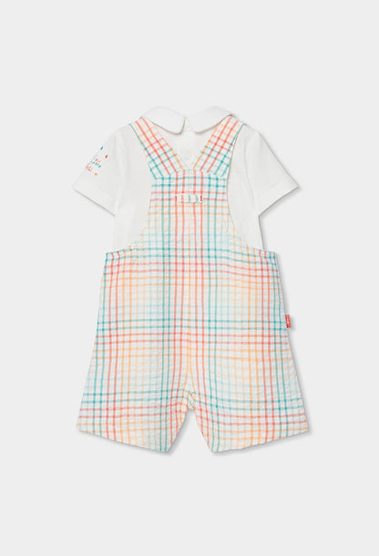 Boboli Baby Boys Colourful Short Dungaree Set