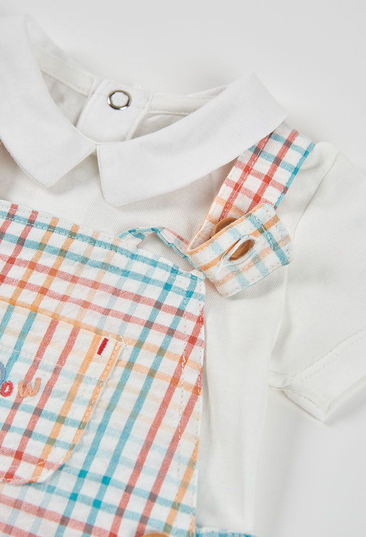 Boboli Baby Boys Colourful Short Dungaree Set