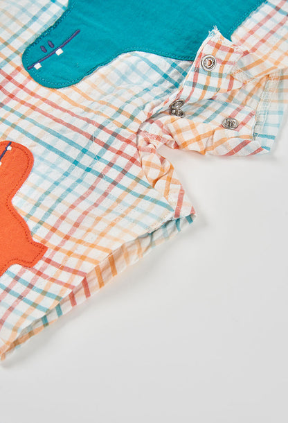 Boboli Baby Boys Colourful Short Dungaree Set