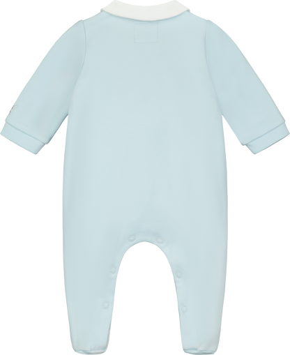 Emile et Rose Baby Boys Blue Baby Grow Embroidered Teddy and Hat
