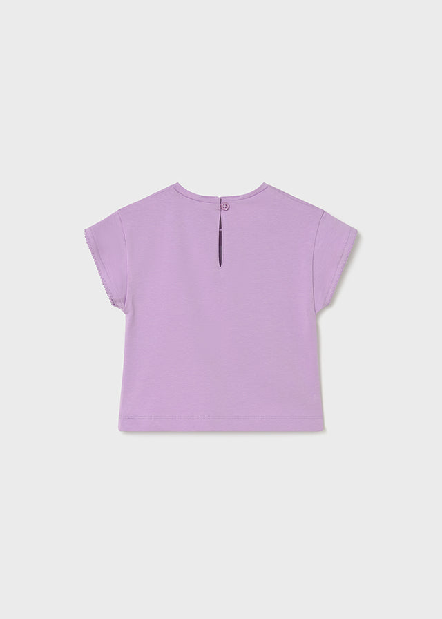 Mayoral Baby Girl Lilac Short Sleeved T-shirt