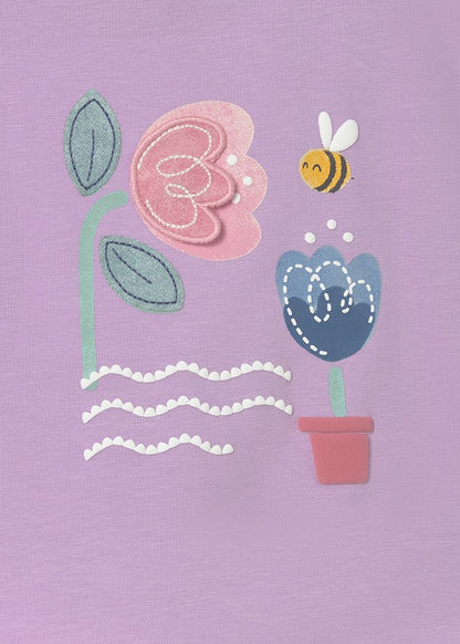 Mayoral Baby Girl Lilac Short Sleeved T-shirt