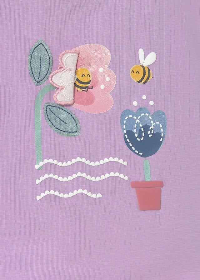 Mayoral Baby Girl Lilac Short Sleeved T-shirt