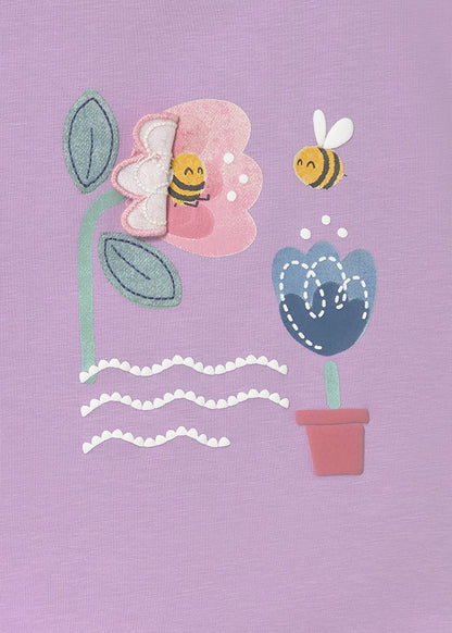 Mayoral Baby Girl Lilac Short Sleeved T-shirt