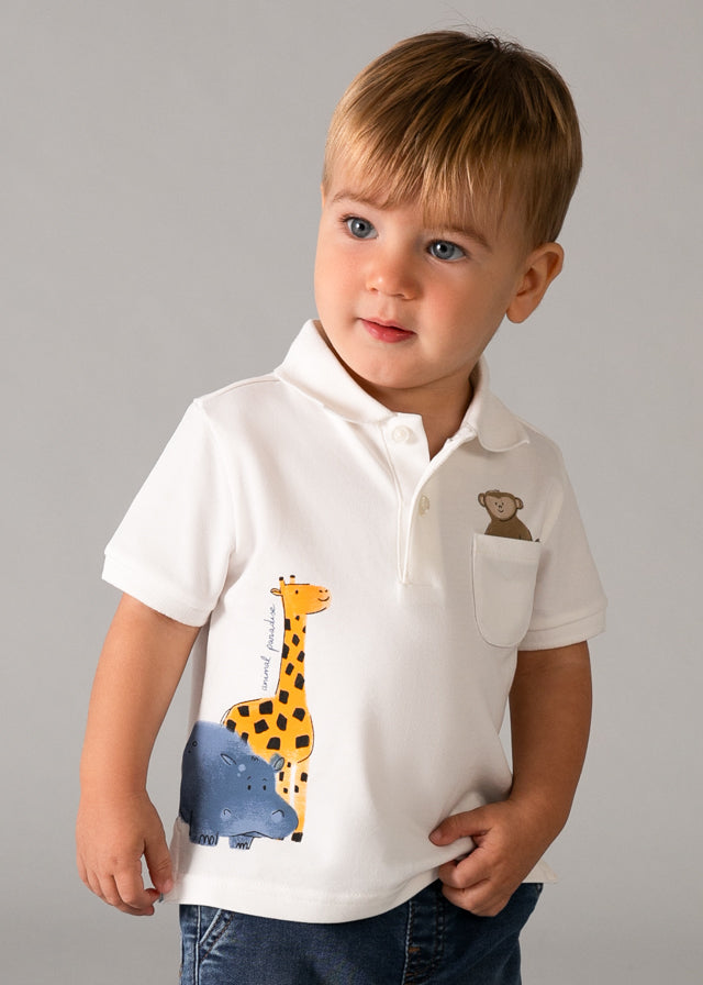 Mayoral Baby Boy Animal Polo Shirt