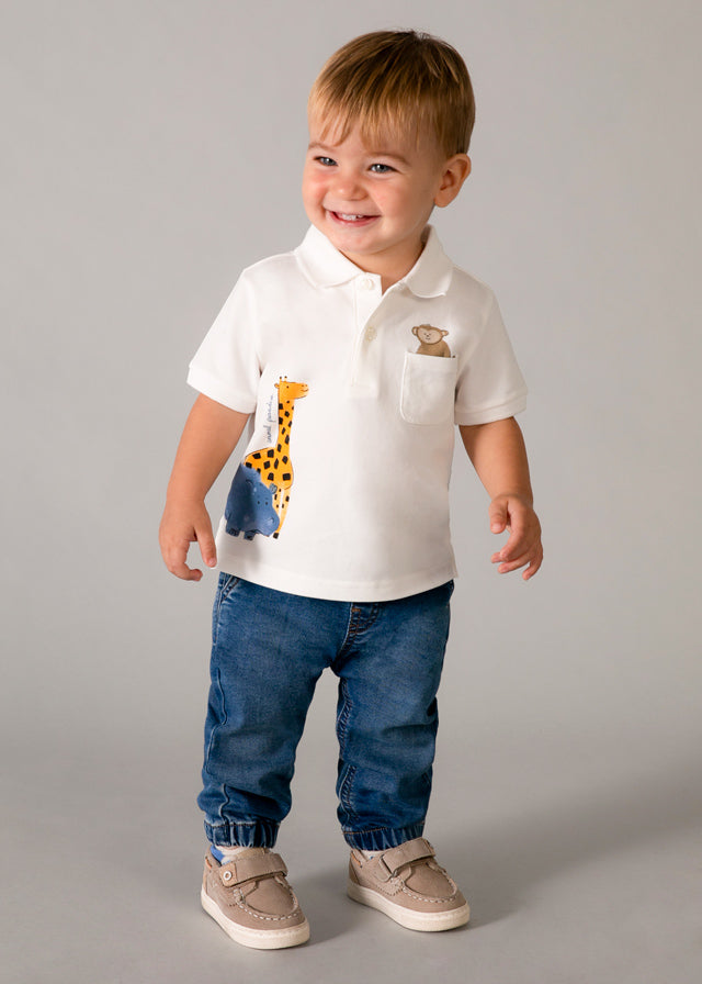 Mayoral Baby Boy Animal Polo Shirt