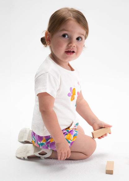 Mayoral Baby Girl Lilac 3 Piece Short Set