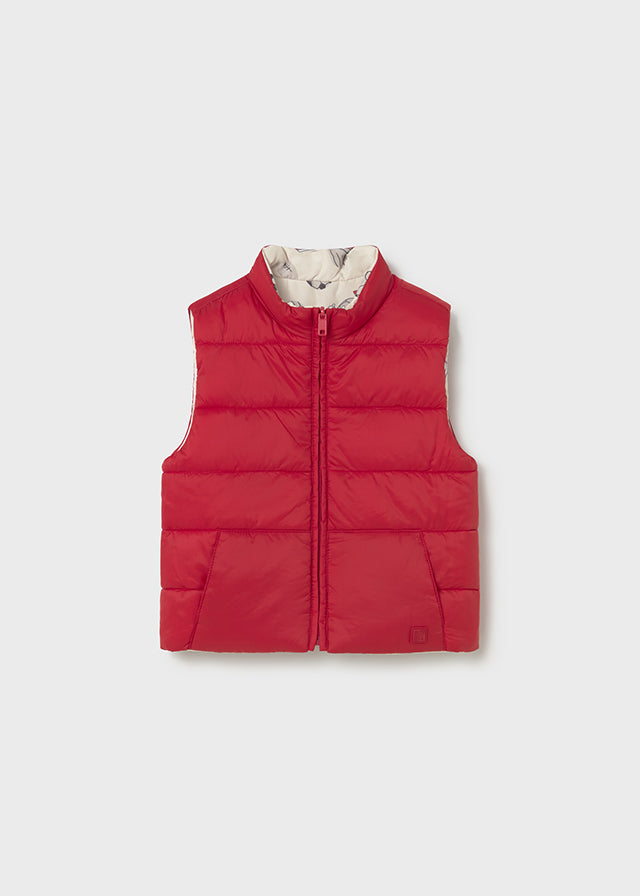 Mayoral Baby Boy Tomato Red Reversible Gilet