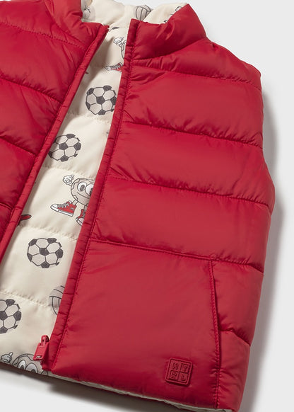 Mayoral Baby Boy Tomato Red Reversible Gilet