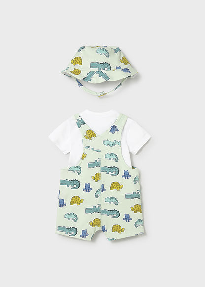Mayoral Baby Boy Dungarees and Hat Set