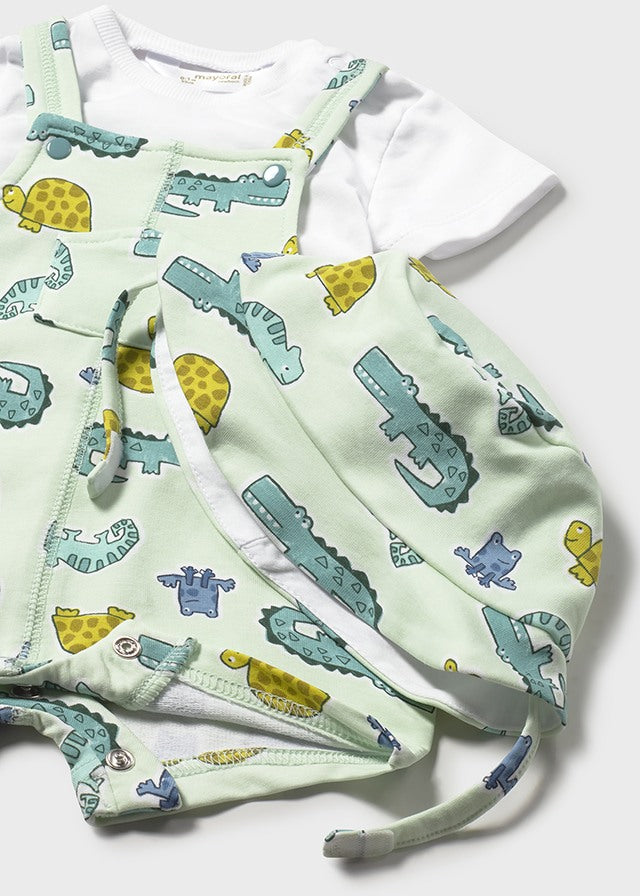 Mayoral Baby Boy Dungarees and Hat Set