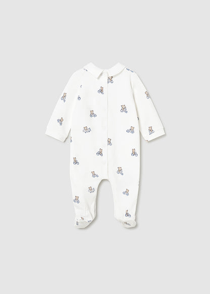 Mayoral Newborn Baby Boy White Bear Babygrow