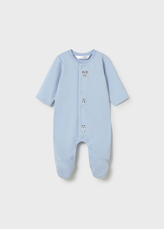 Mayoral Newborn Baby Boy Sky Blue Babygrow