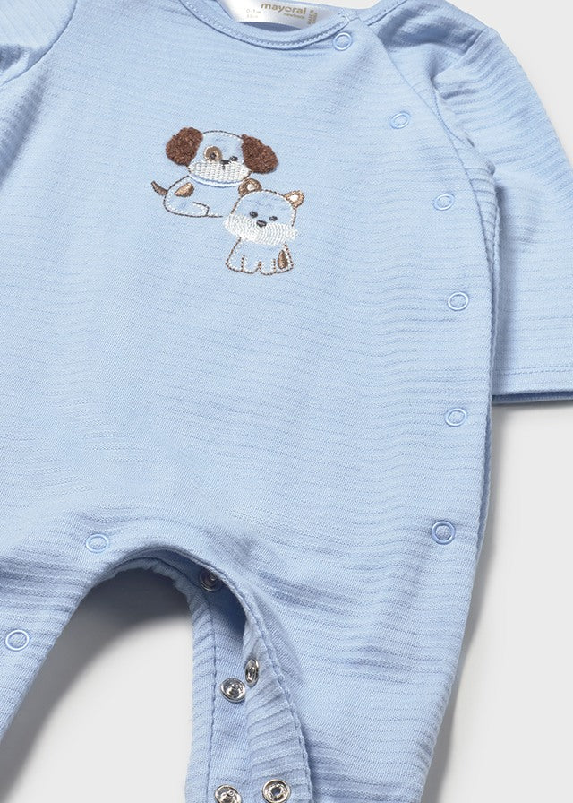Mayoral Newborn Baby Boy Sky Blue Babygrow