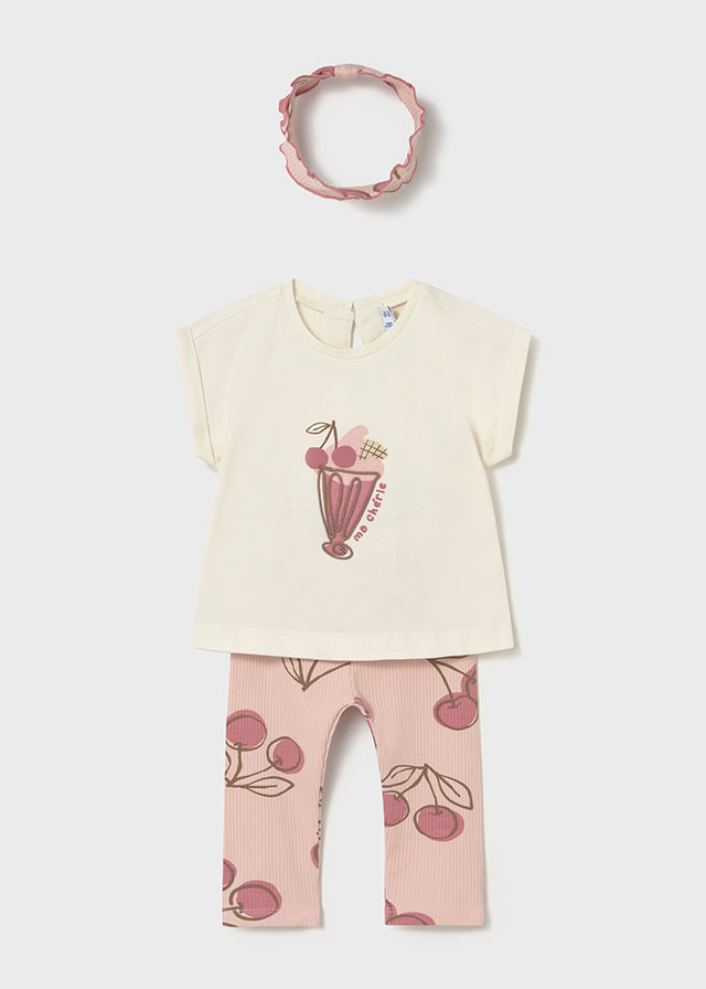 Mayoral Baby Girl Peony Leggings and Headband Set