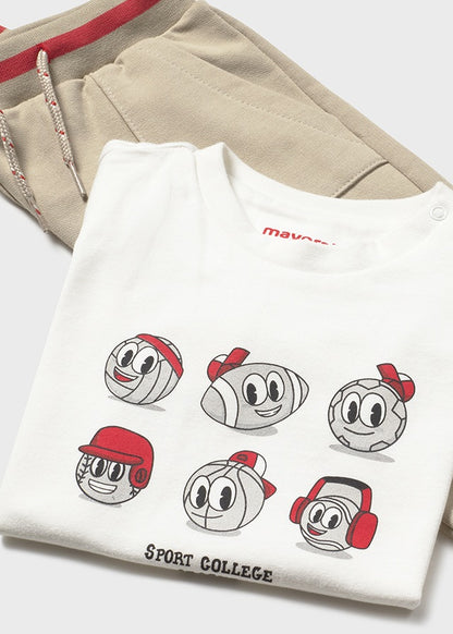 Mayoral Baby Boy Tomato Red 3 Piece Tracksuit