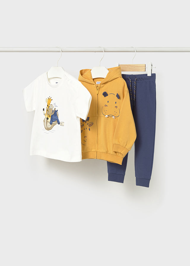 Mayoral Baby Boy 3-Piece Tracksuit with Interactive T-shirt