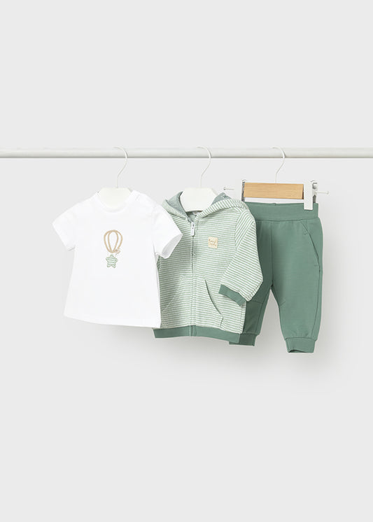 Mayoral Baby Boys Moss Green 3 Piece Tracksuit