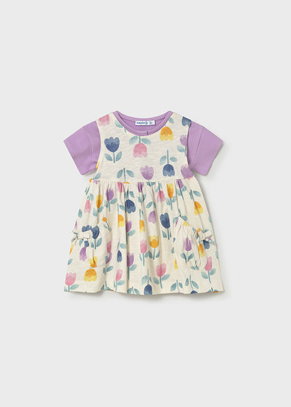 Mayoral Baby Girl Lilac Dress 2 Pieces
