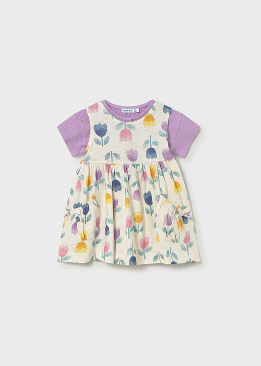Mayoral Baby Girl Lilac Dress 2 Pieces