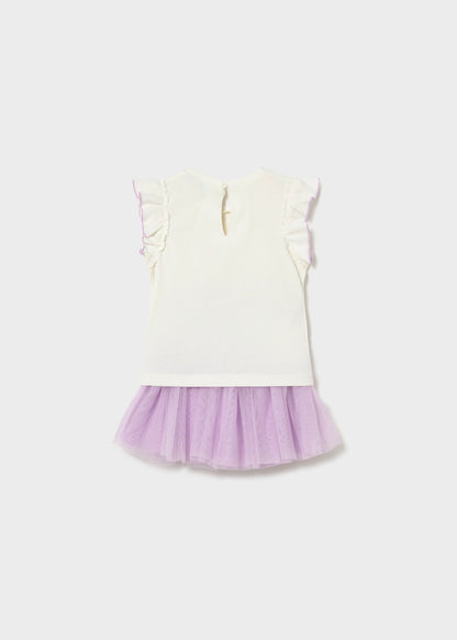 Mayoral Baby Girl Mauve Tulle Skirt Set