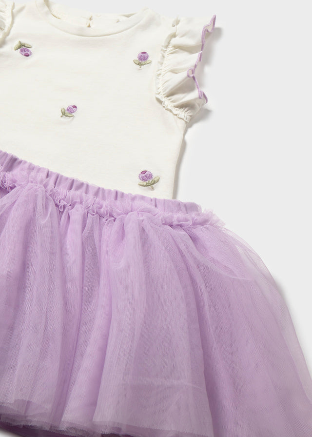 Mayoral Baby Girl Mauve Tulle Skirt Set