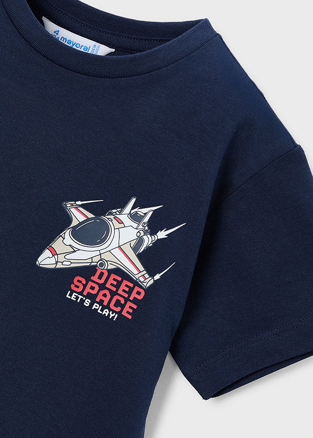 Mayoral Boys Red/Navy 2 T-shirt set