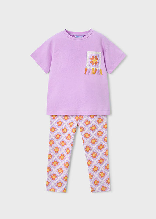 Mayoral Girls Lilac Leggings Set