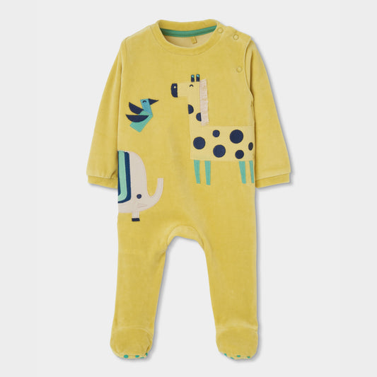 Boboli Baby Boys Velour Playsuit