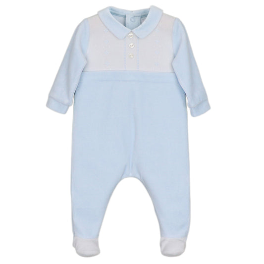Emile et Rose Monty Baby Boy Embroidery Babygrow