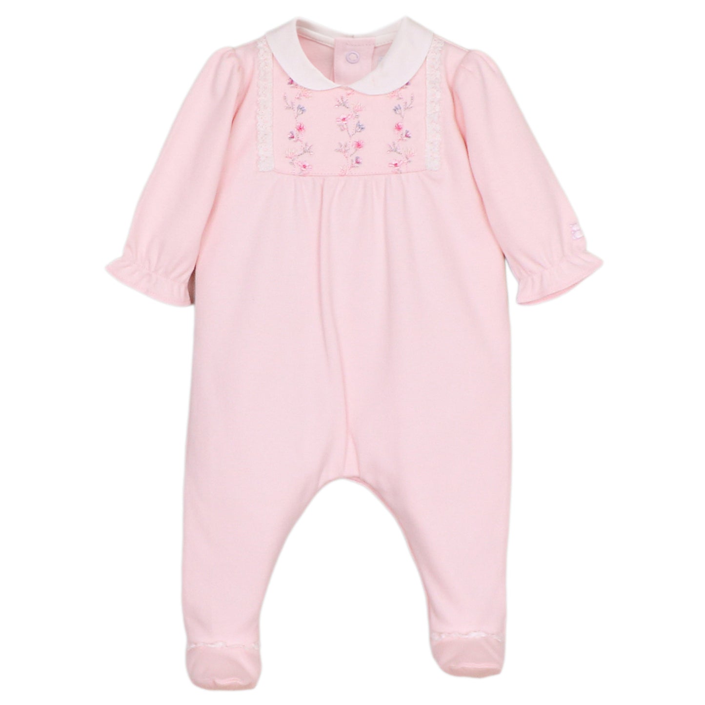 Emile et Rose Baby Girls Madeleine Pink Baby Grow