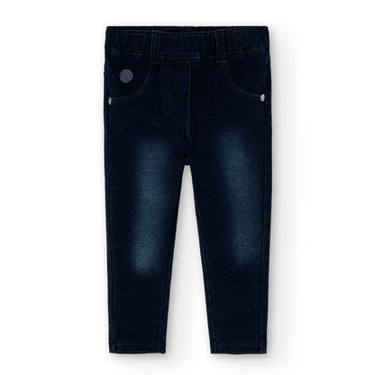Boboli Girls Fleece Denim Trousers